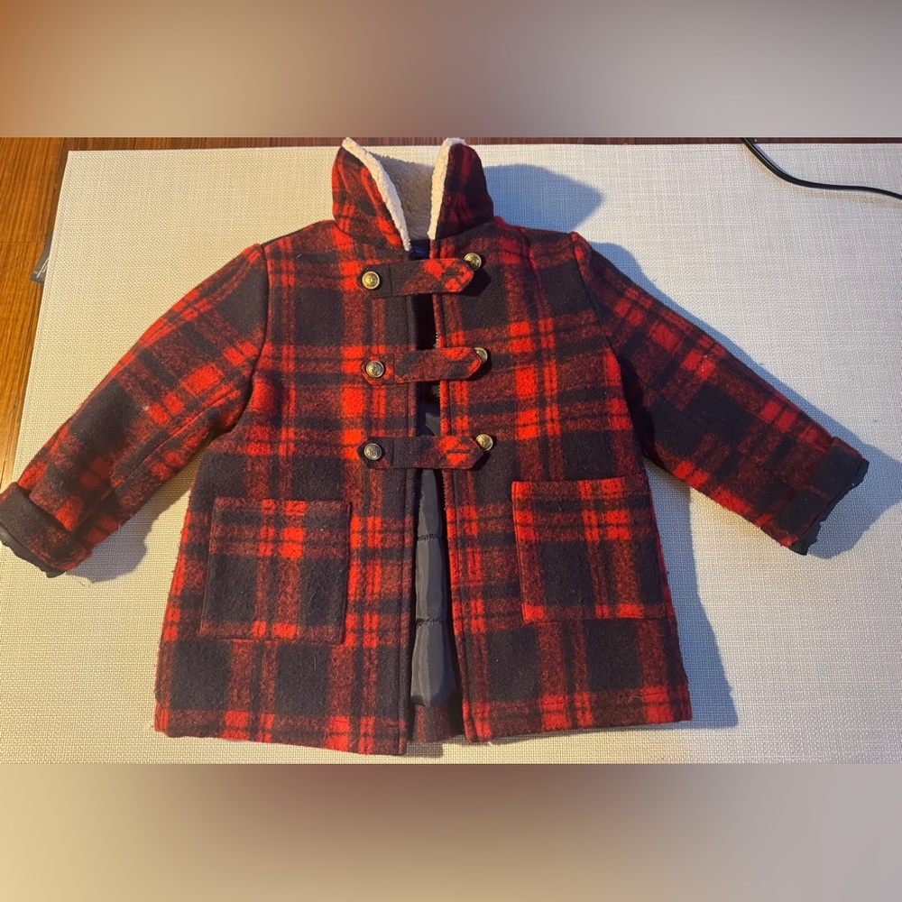 Maison Me plaid zip coat size 5
